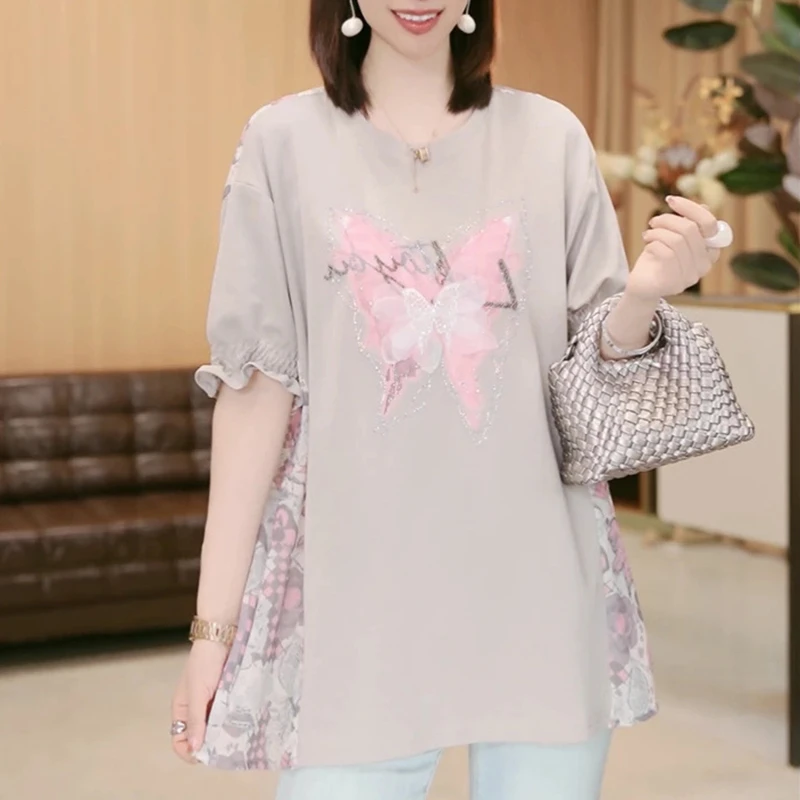 慵懒风休闲宽松时尚百搭短袖T恤女2025夏季减龄洋气独特气质上衣