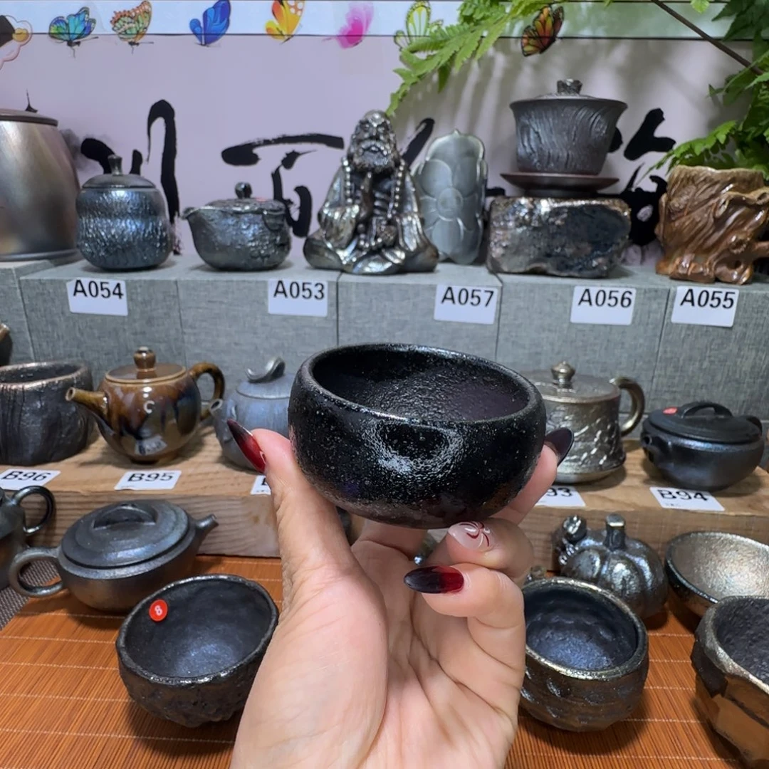 杯建水紫陶柴烧杯微瑕