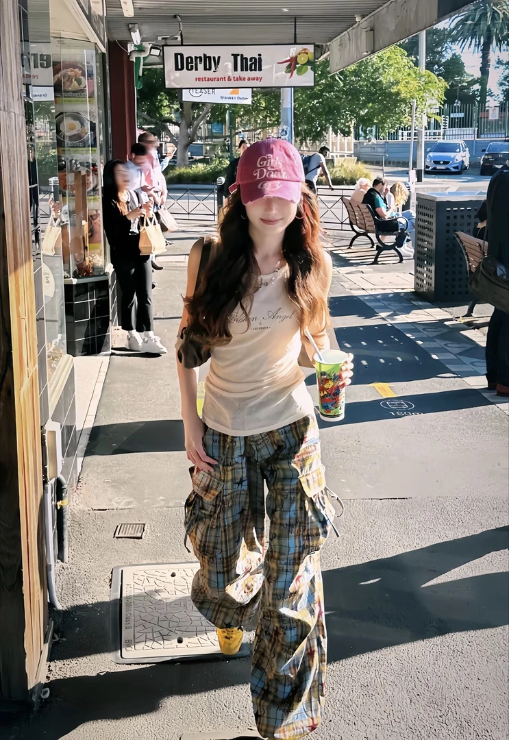 菁菁专属显瘦气质夏季短袖印花小众上衣短款时尚默认微瑕