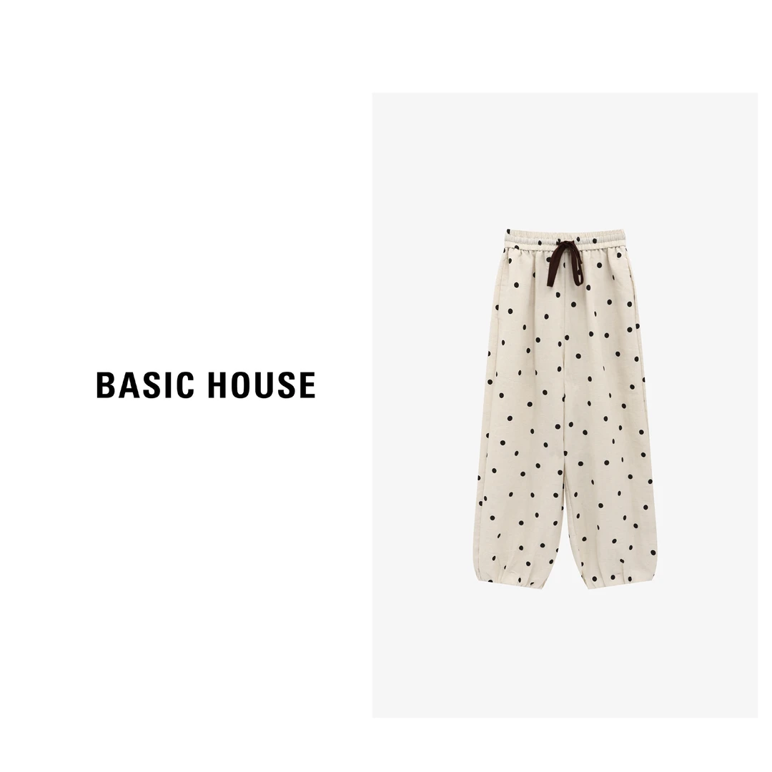 Basic House/百家好夏季莱赛尔亚麻混纺直筒长裤-B0625B5EFH2