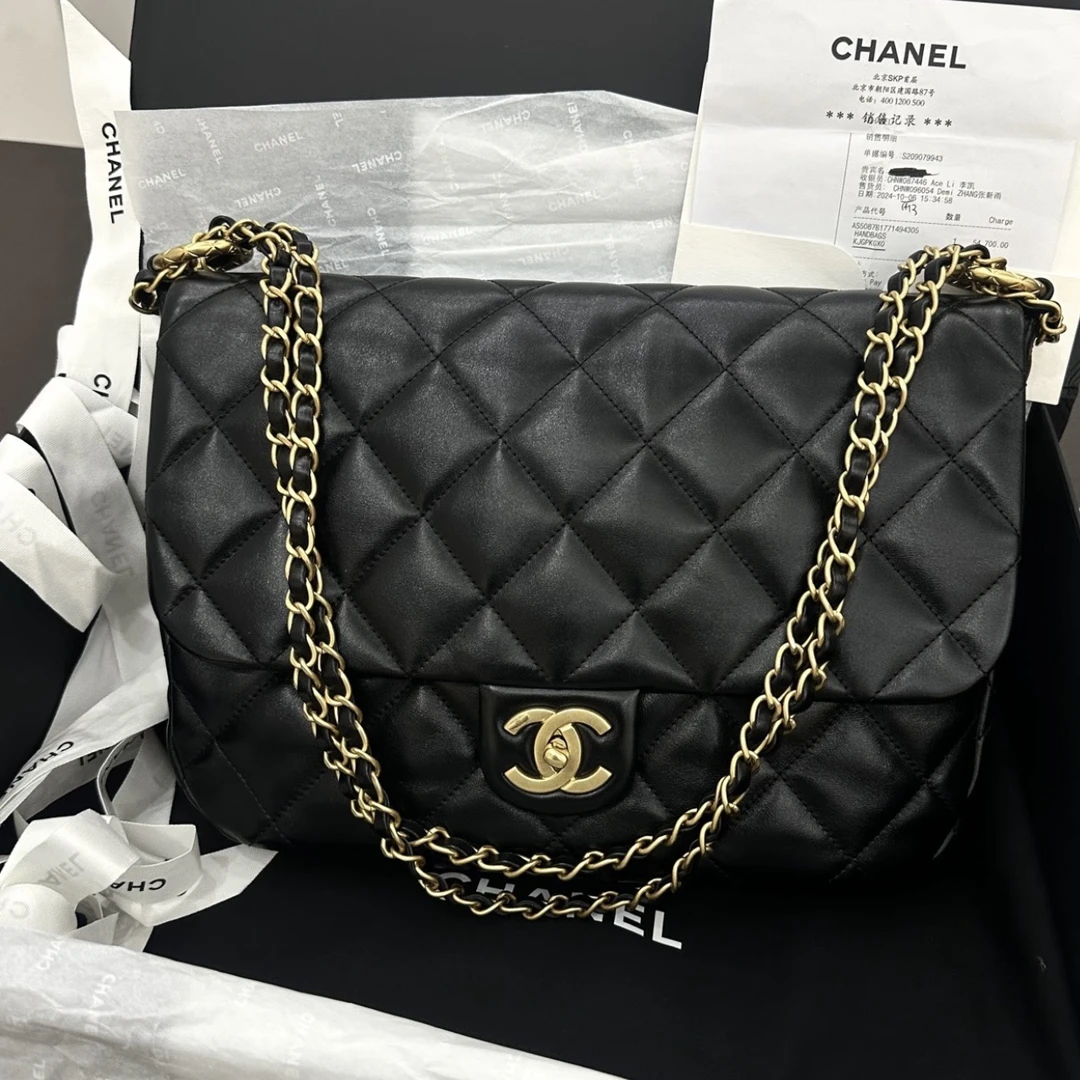 99新 Chanel/香奈儿 青奢荟/24b maxi腋下包/77064