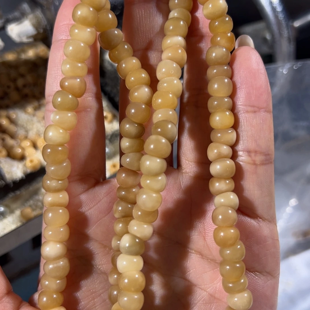手串龙脊菩提玉化料蒜瓣120颗卡7+