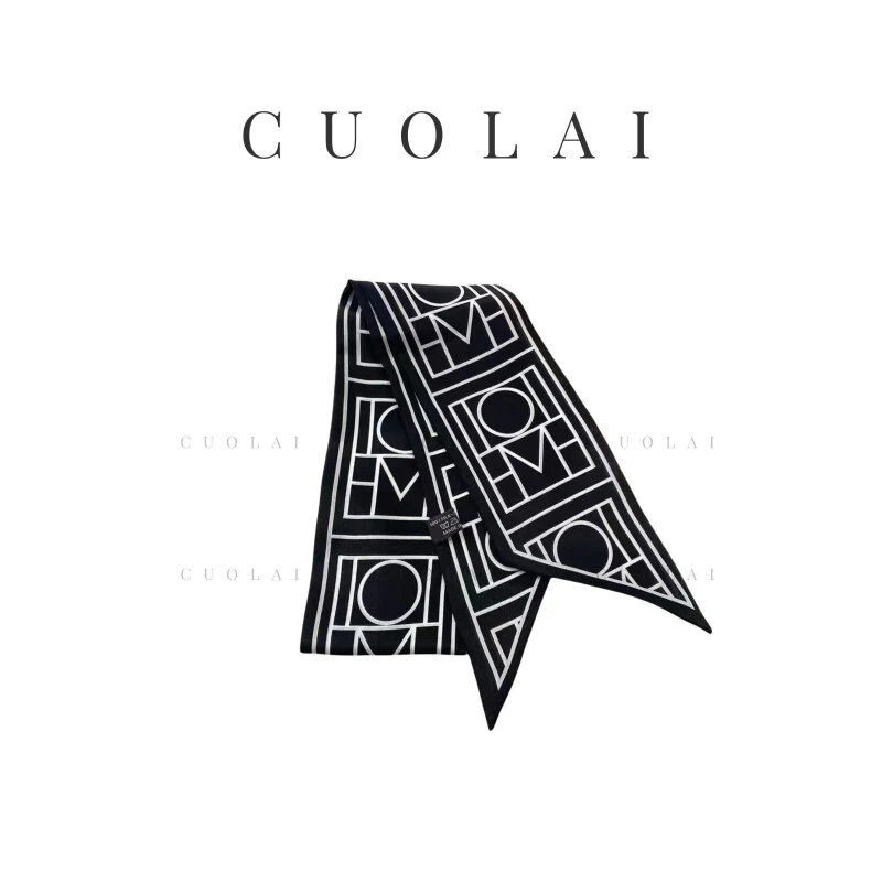 CUOLAI 阔莱JY062重磅桑蚕丝高级感规则字母领巾