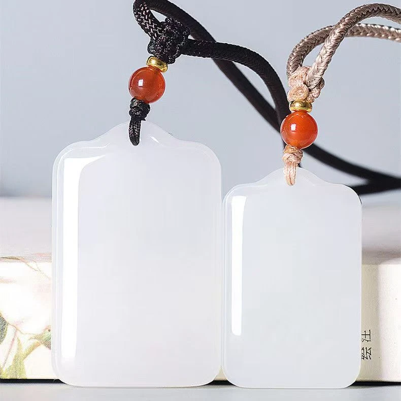 羊脂白玉平安无事牌挂件玉坠（孤品讲解多样性发货非全部上架）