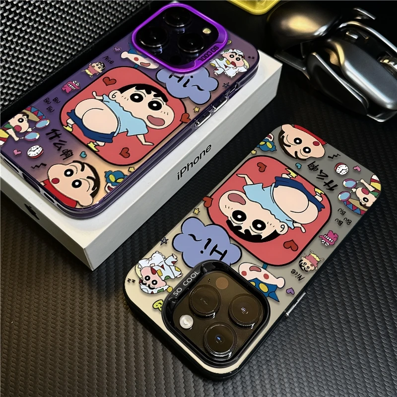 蜡笔小新屁屁适用苹果16promax手机壳iPhone15创意14保护套17卡通