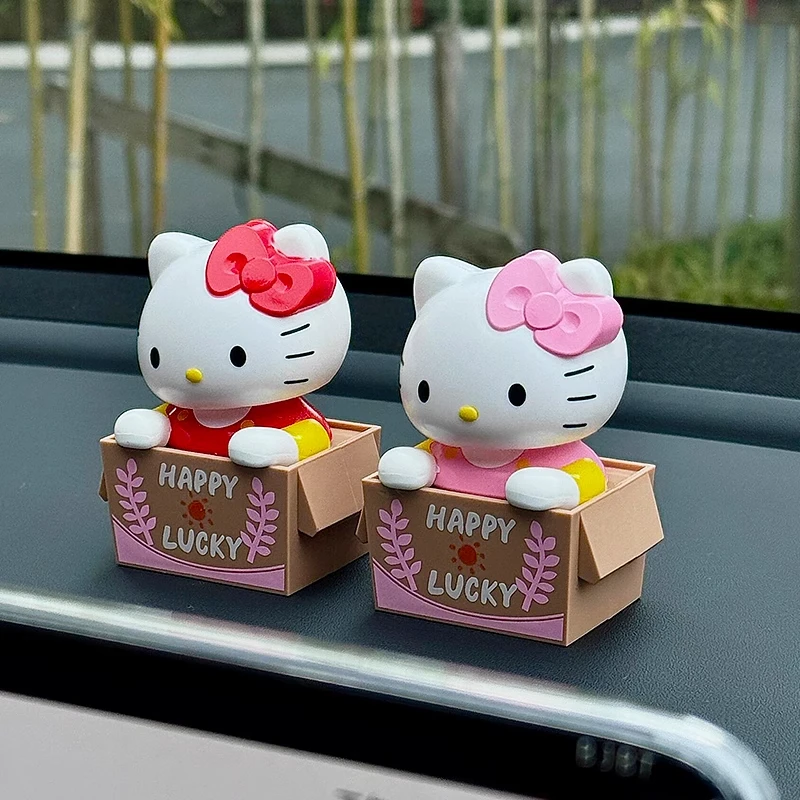 hellokitty车载饰品摆件太阳能kt猫汽车可爱装饰摆件