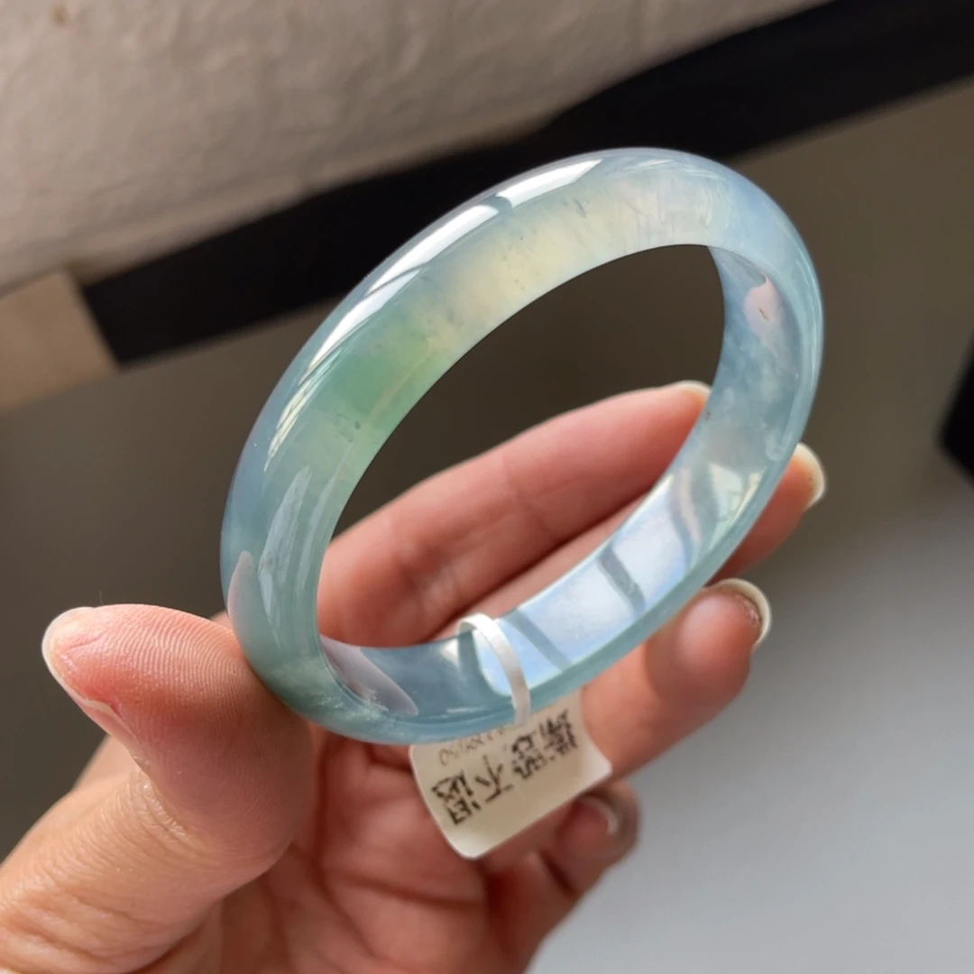 翡翠手镯未镶嵌58圈贵妃镯三天鉴赏期