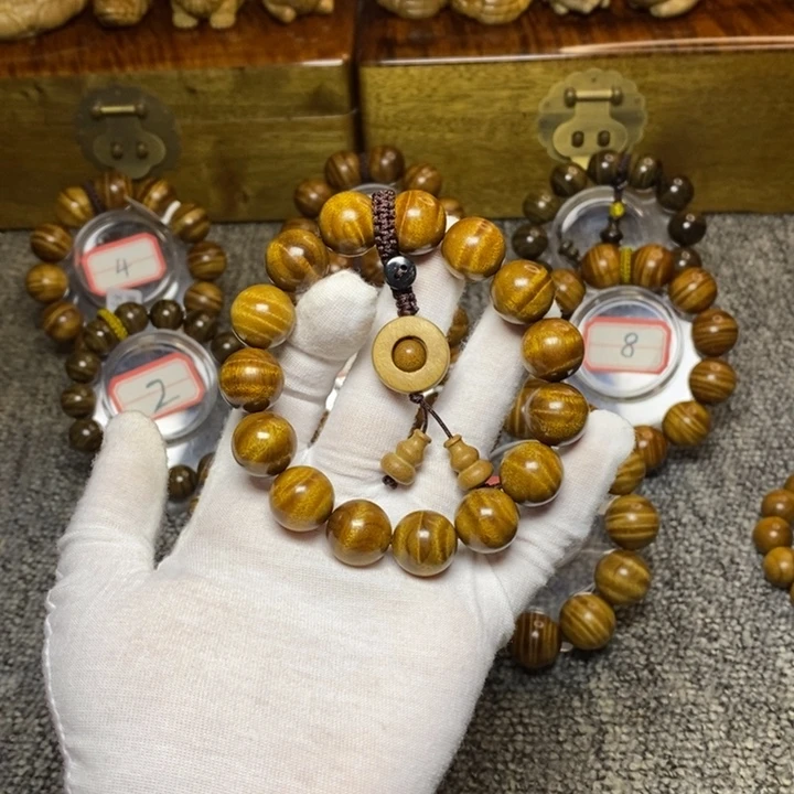 楠木（金丝楠）手串/手链枯木料水波1.5