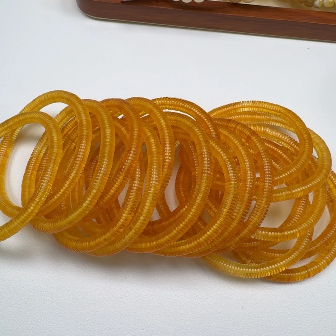手链琥珀未镶嵌6.5mm精工药片多样性发其一