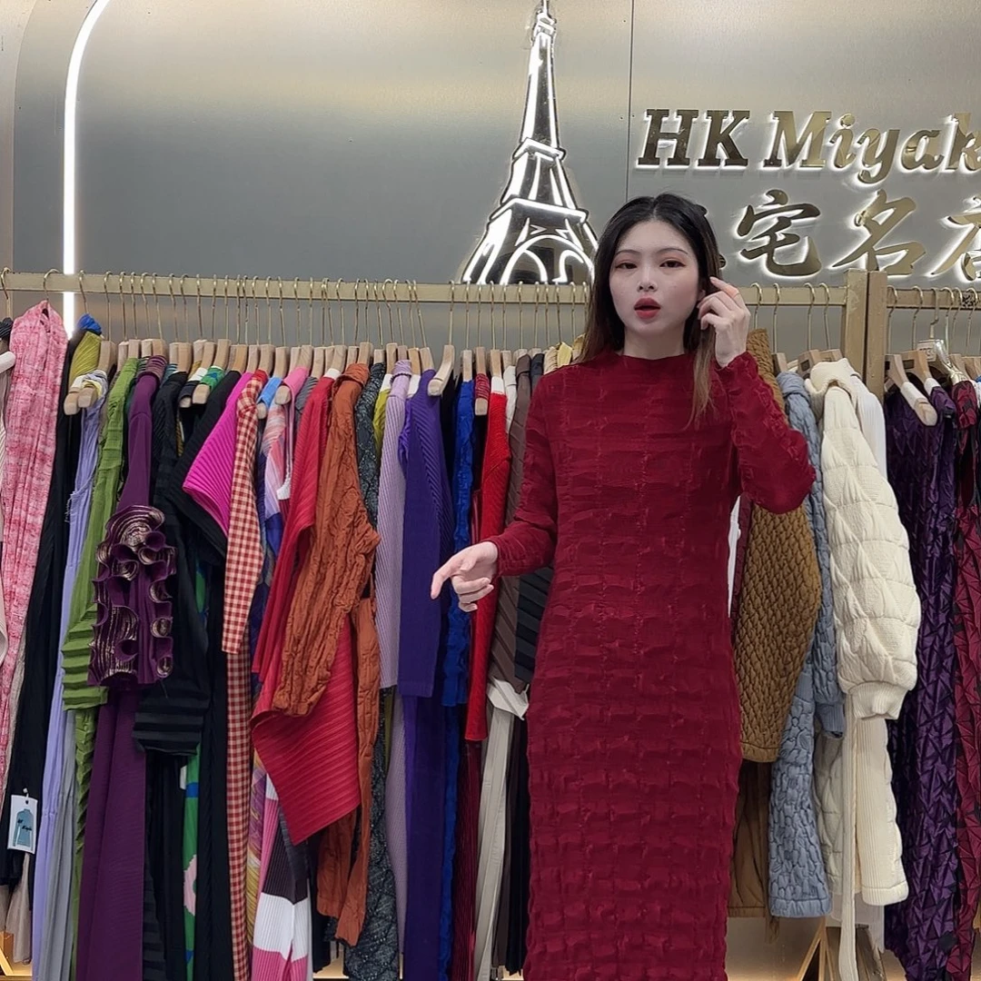 套头款豆腐褶连衣裙