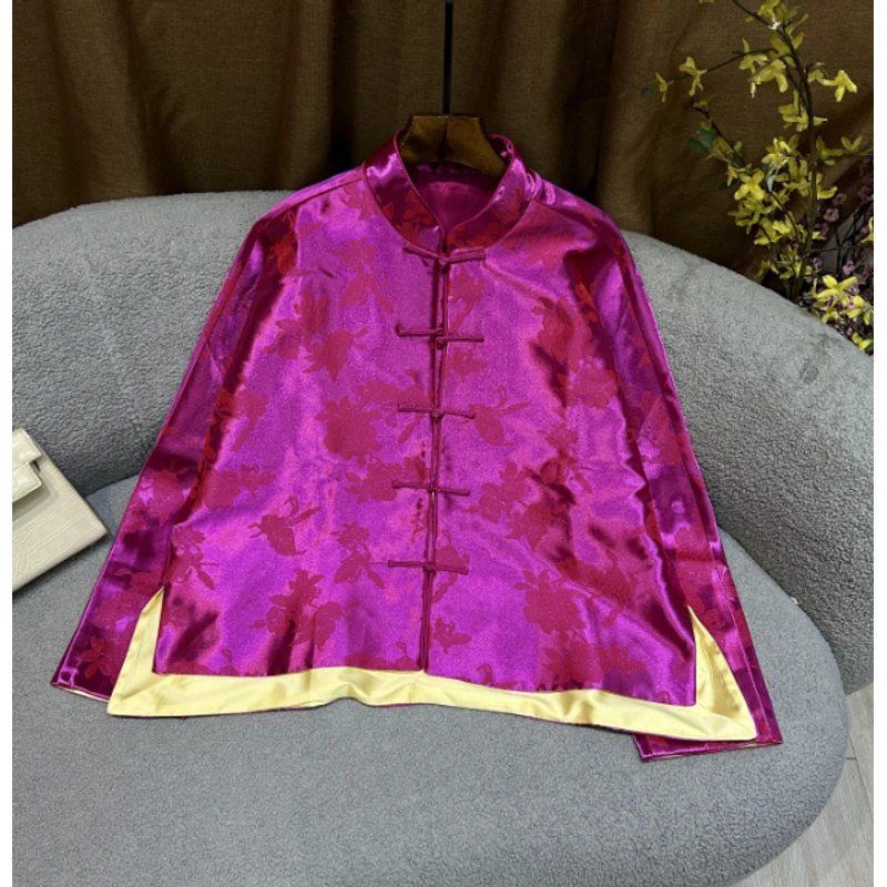 【SHANGLIU】新中式国风桑蚕丝宋锦时尚气质外套女装JM1135（232）