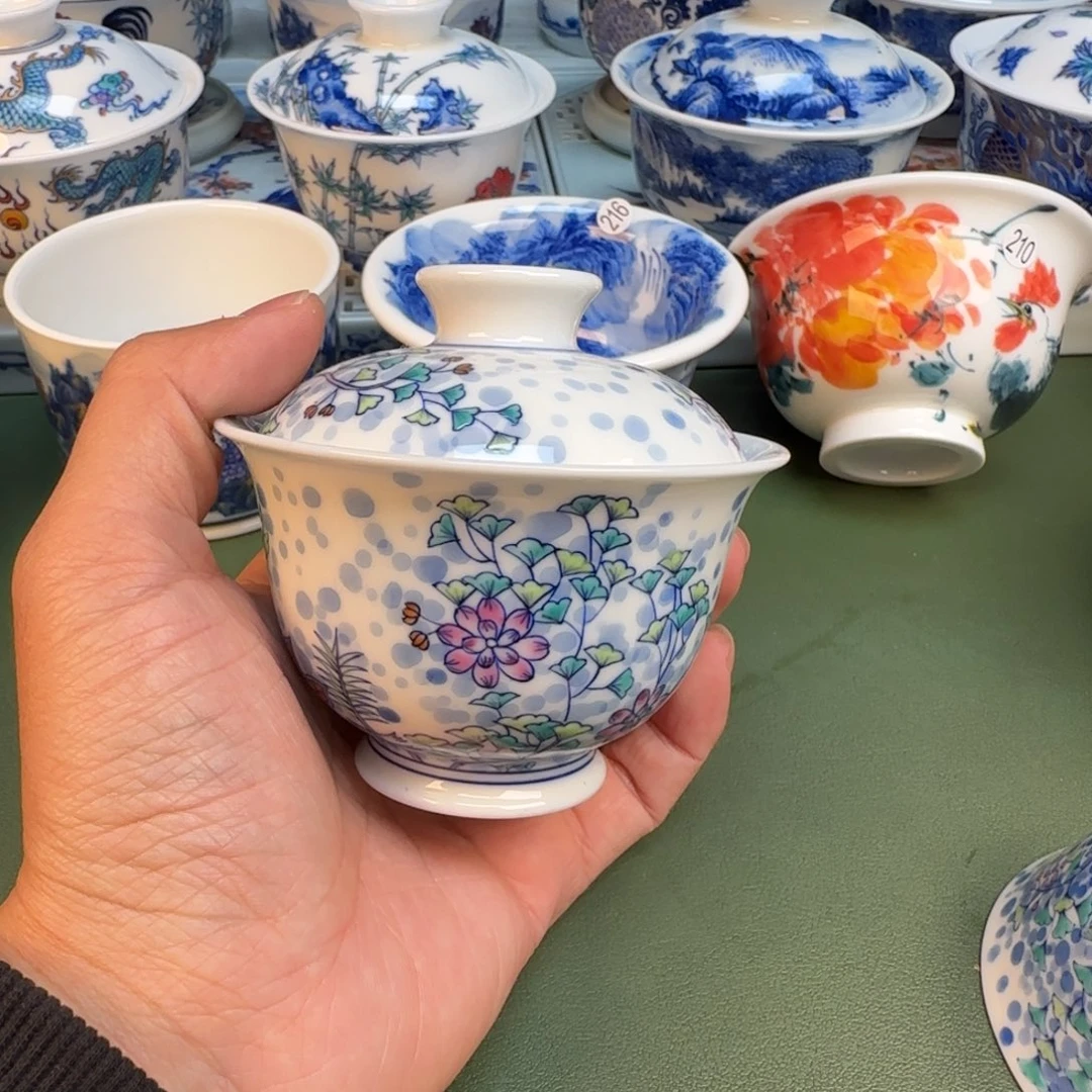 纯手工纯手绘茶具石头235