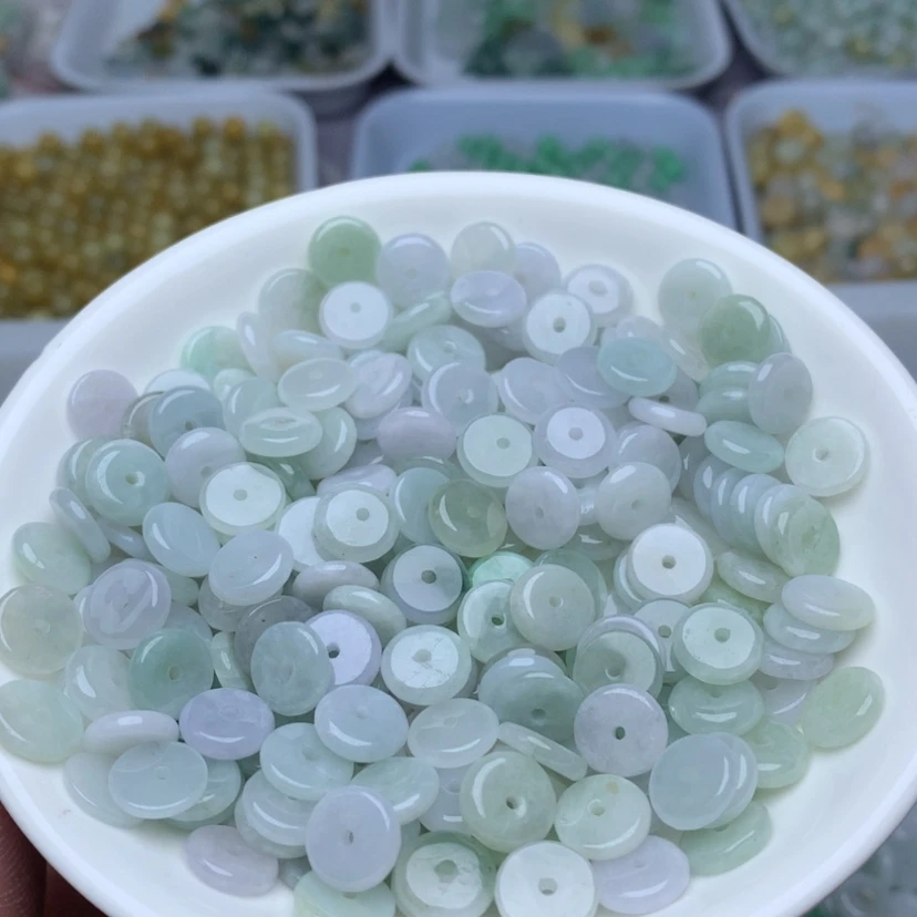 【闪购商品】翡翠手链未镶嵌卡9平安扣50个