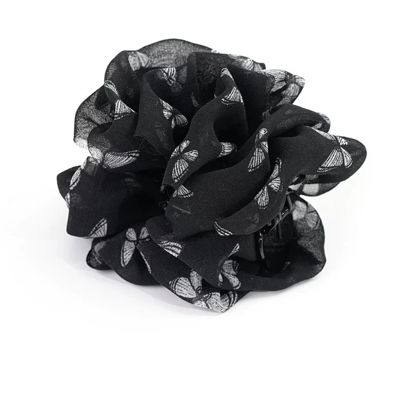 诗泊雅 蝶影幽梦·墨韵凝纱发间绮饰