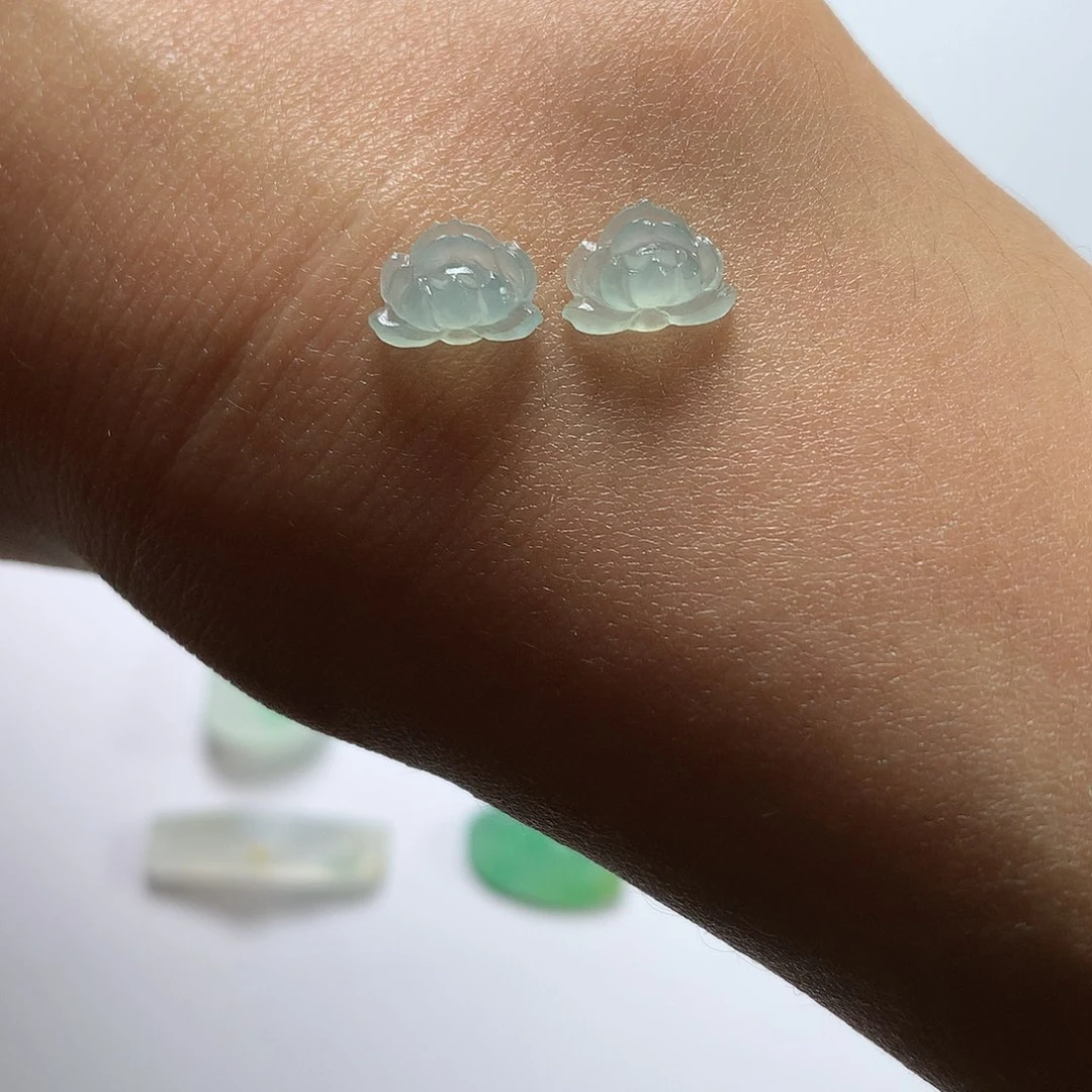 定制翡翠未镶嵌缅甸翡翠A货莲花