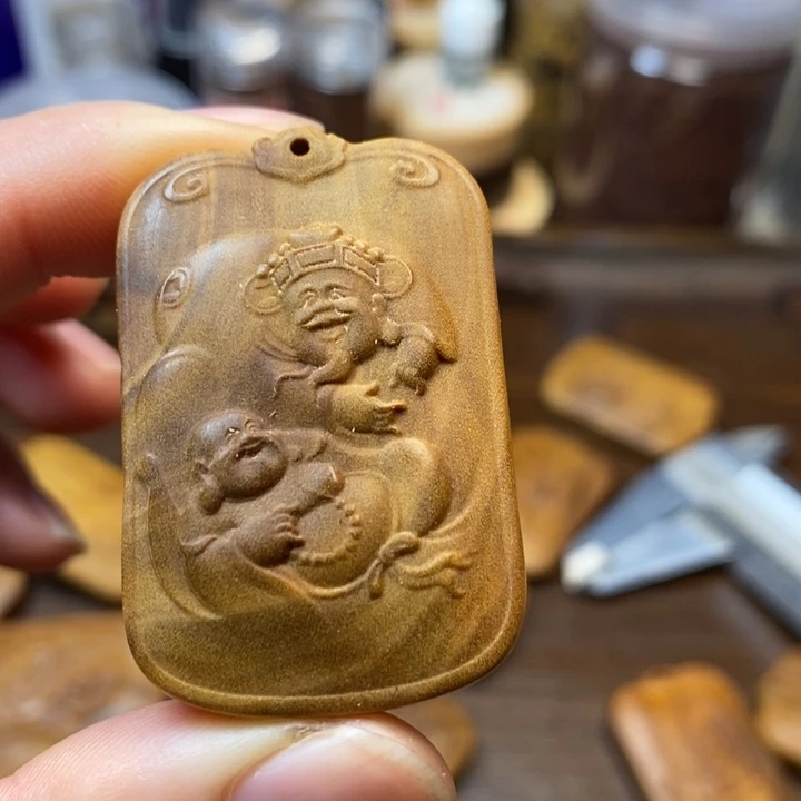 檀香木手串/手链财神笑佛45mm