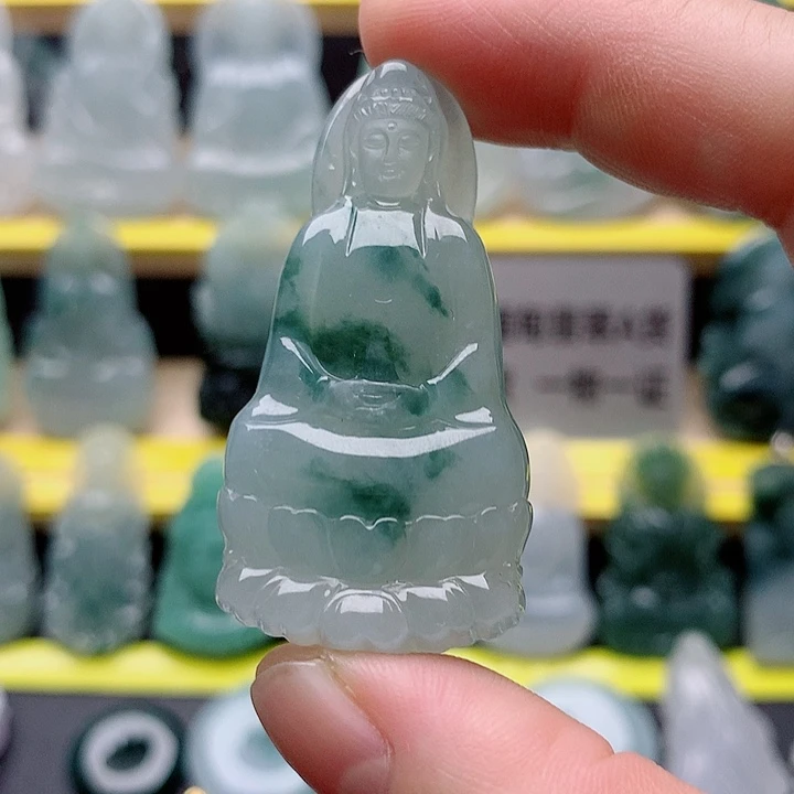 翡翠未镶嵌吊坠(不含链)素衣观音