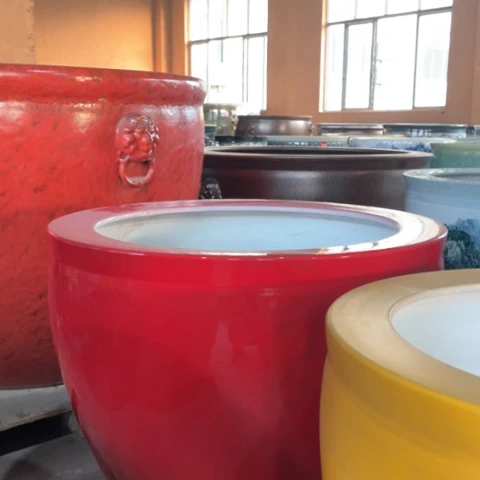 用***2缸60红色陶瓷大缸