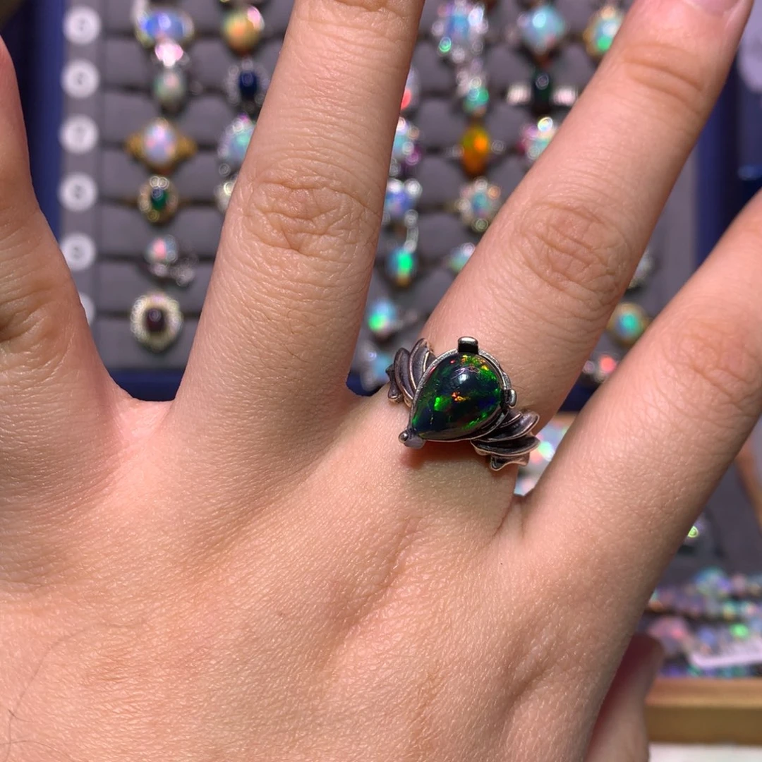 银S925镶嵌欧泊戒指A****g