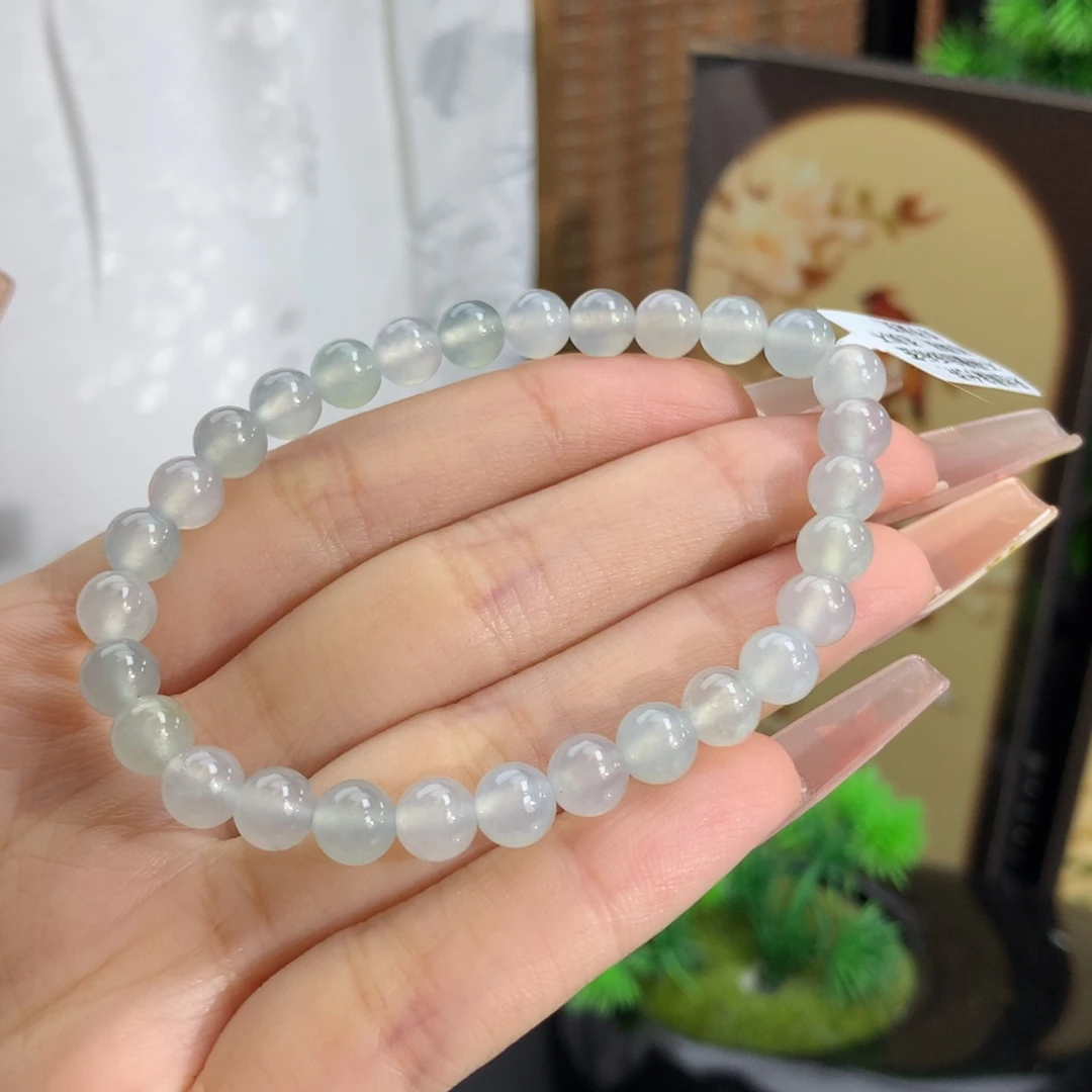 未镶嵌手链翡翠卡6.2冰胶蓝晴底