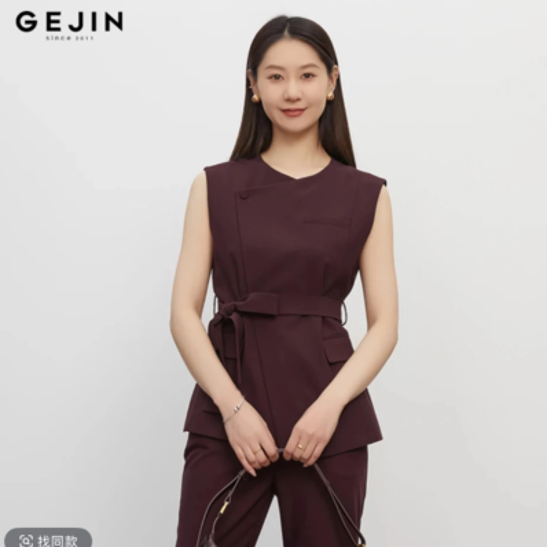 GEJIN/歌锦轻熟风气质通勤无袖马甲上衣93125904091