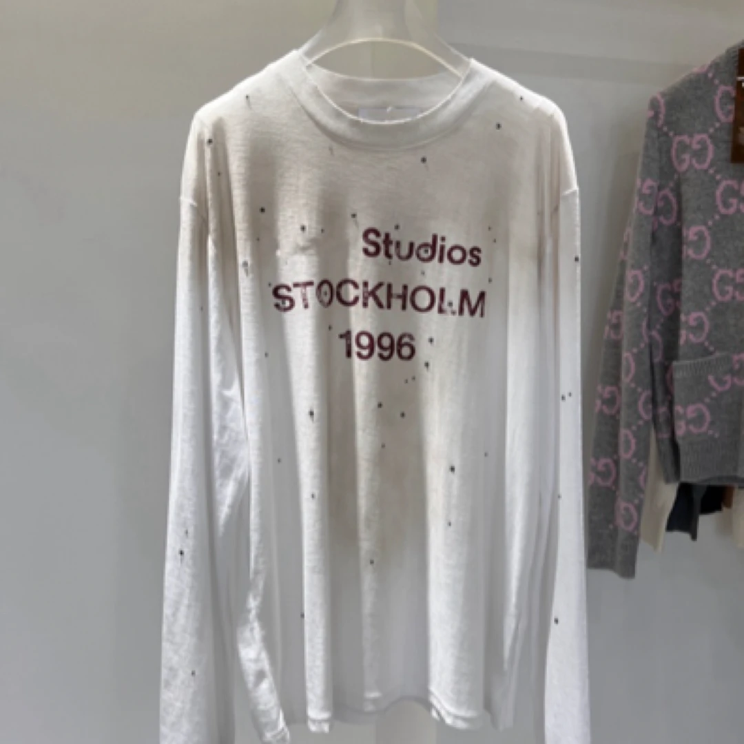 字母烫砖tee宽松1996