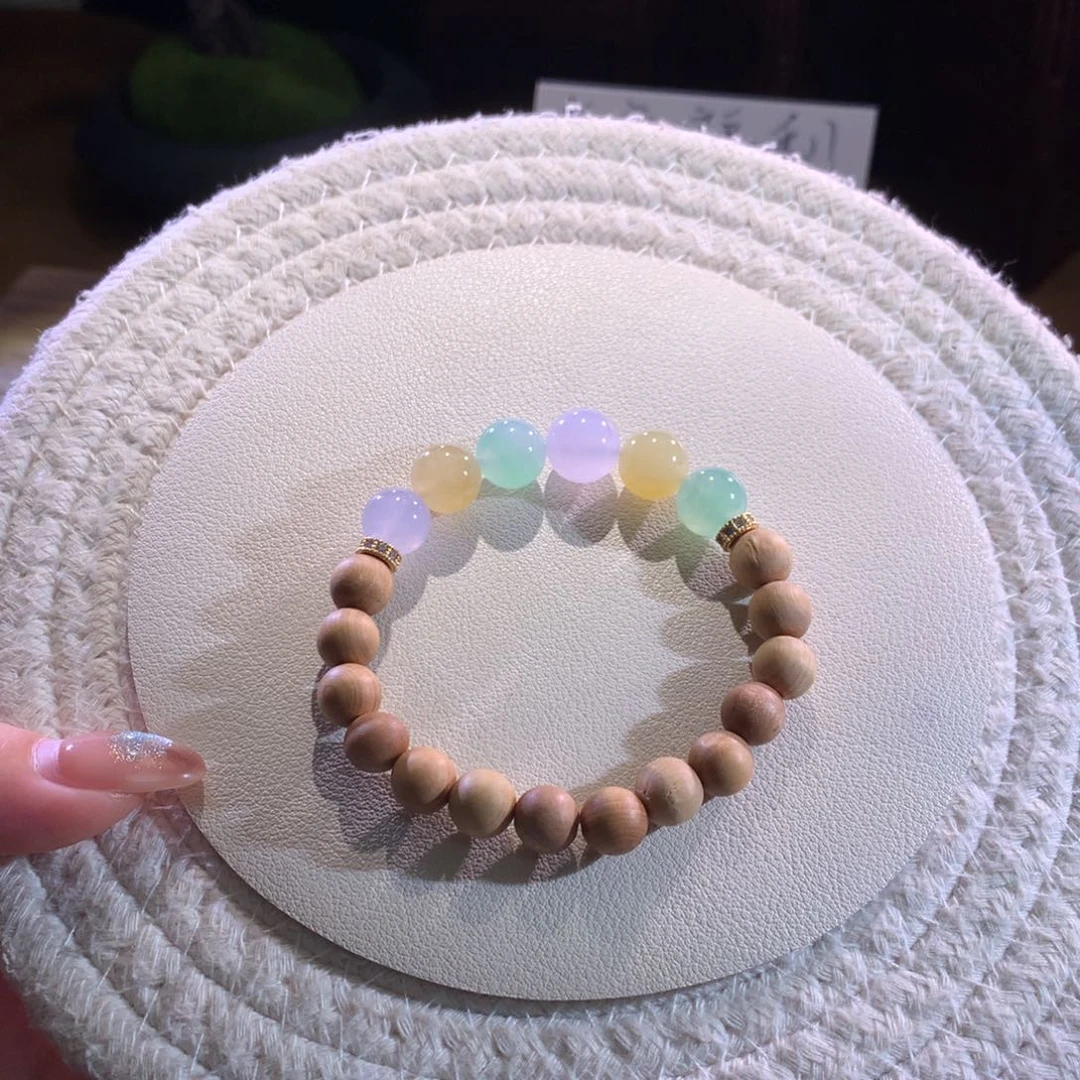 散珠翡翠天然缅a糖果半串