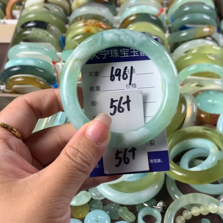 蛇纹石玉未镶嵌手镯6961