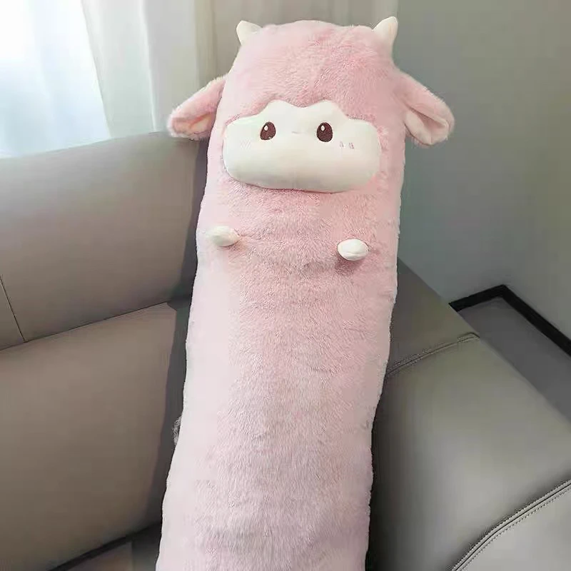 超长小羊绒抱枕床头玩偶女生床上超软可爱睡觉靠垫60cm（误差2-4