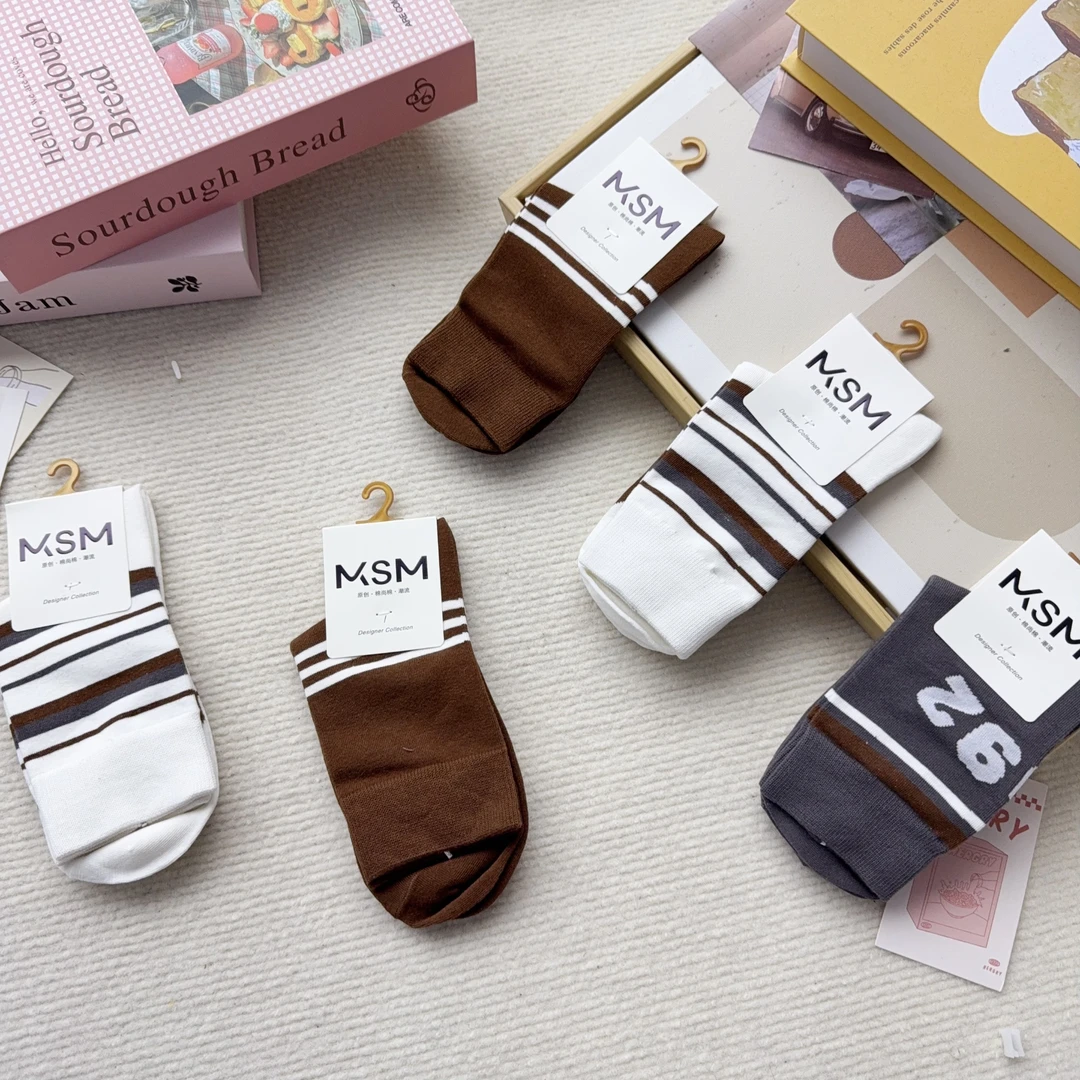 D002-50 五双男袜休闲时尚中筒袜