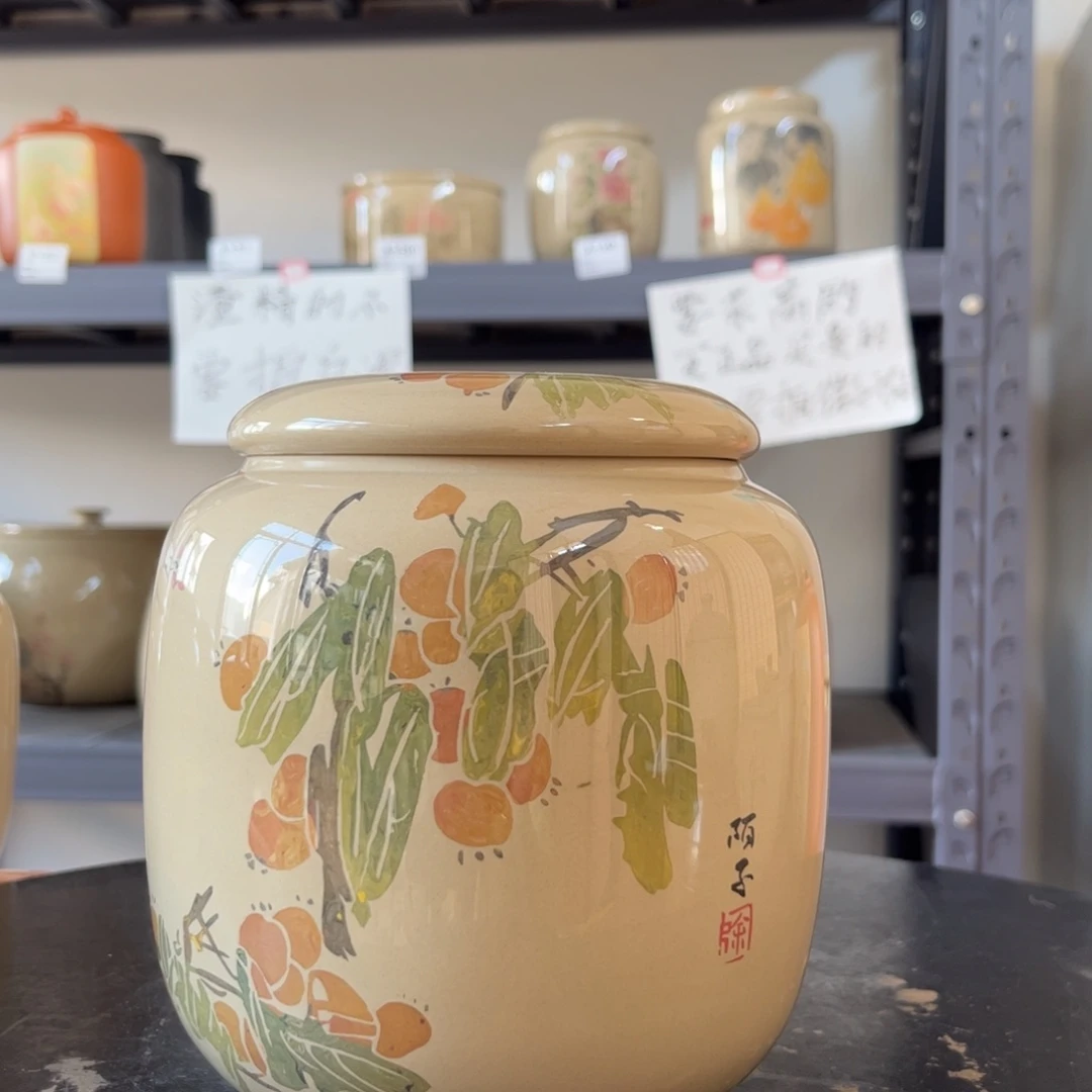 就是紫陶帮你水亮光醒茶罐存茶罐