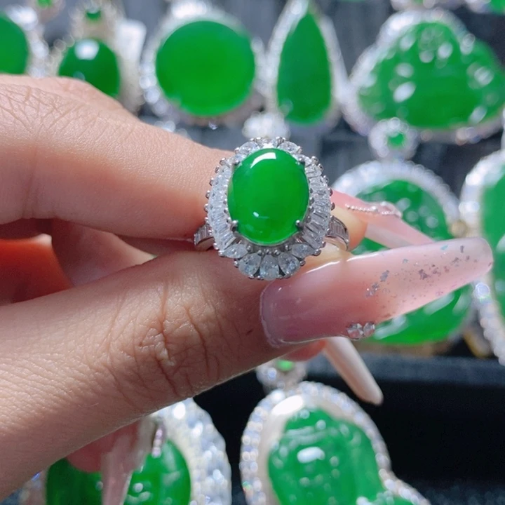 翡翠颈饰银S925镶嵌