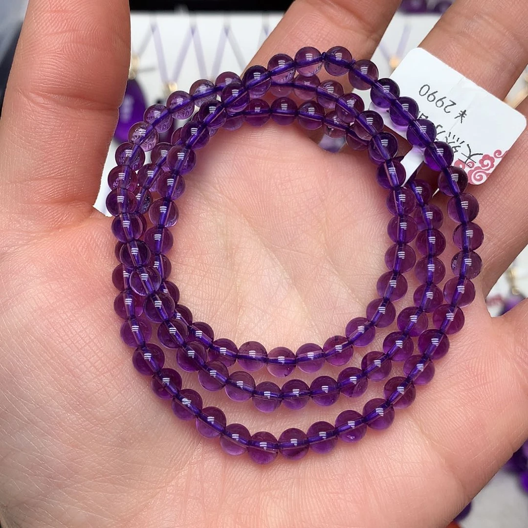 紫晶未镶嵌珠宝半成品L 高品质巴西老料多圈