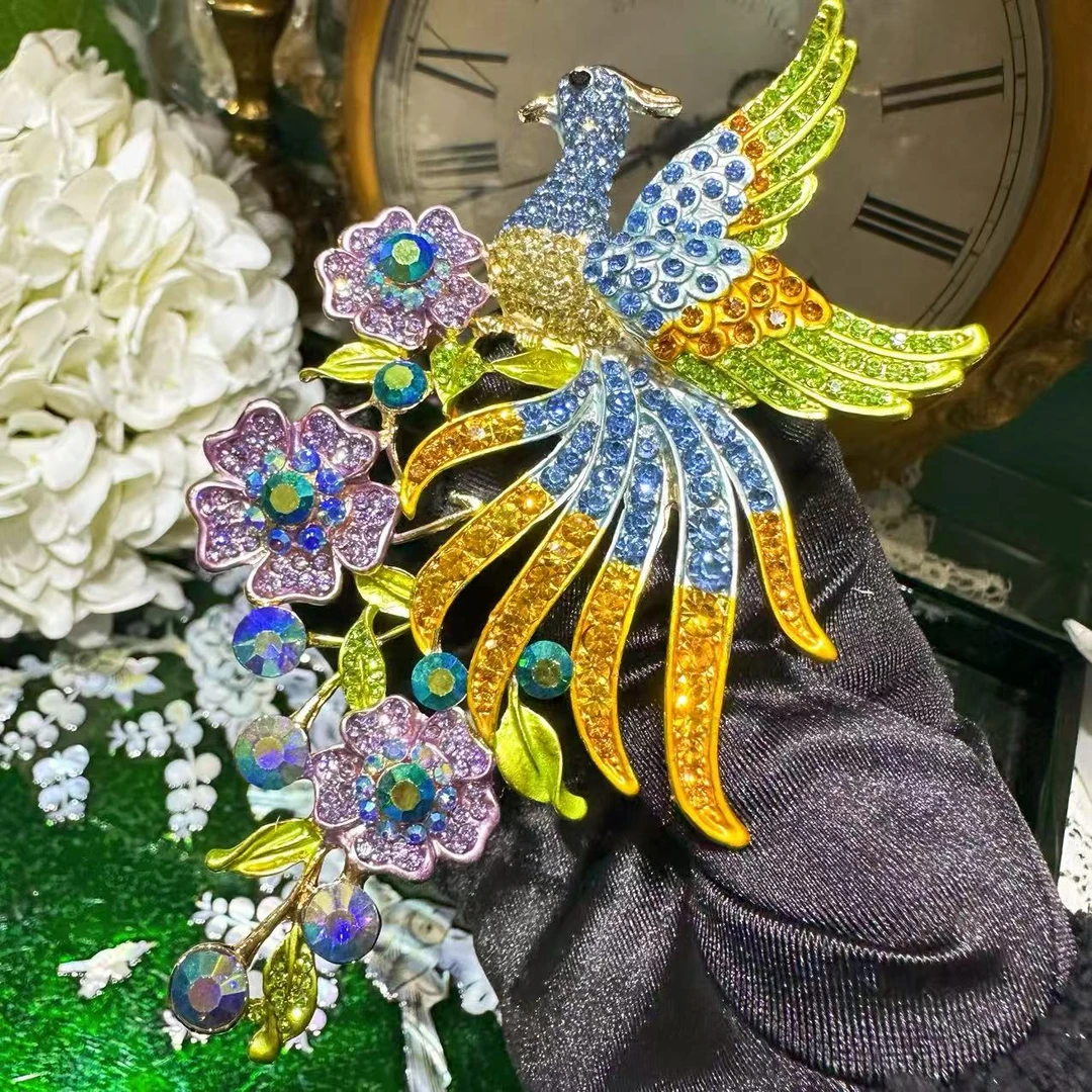 铜合金胸针 凤凰 胸针