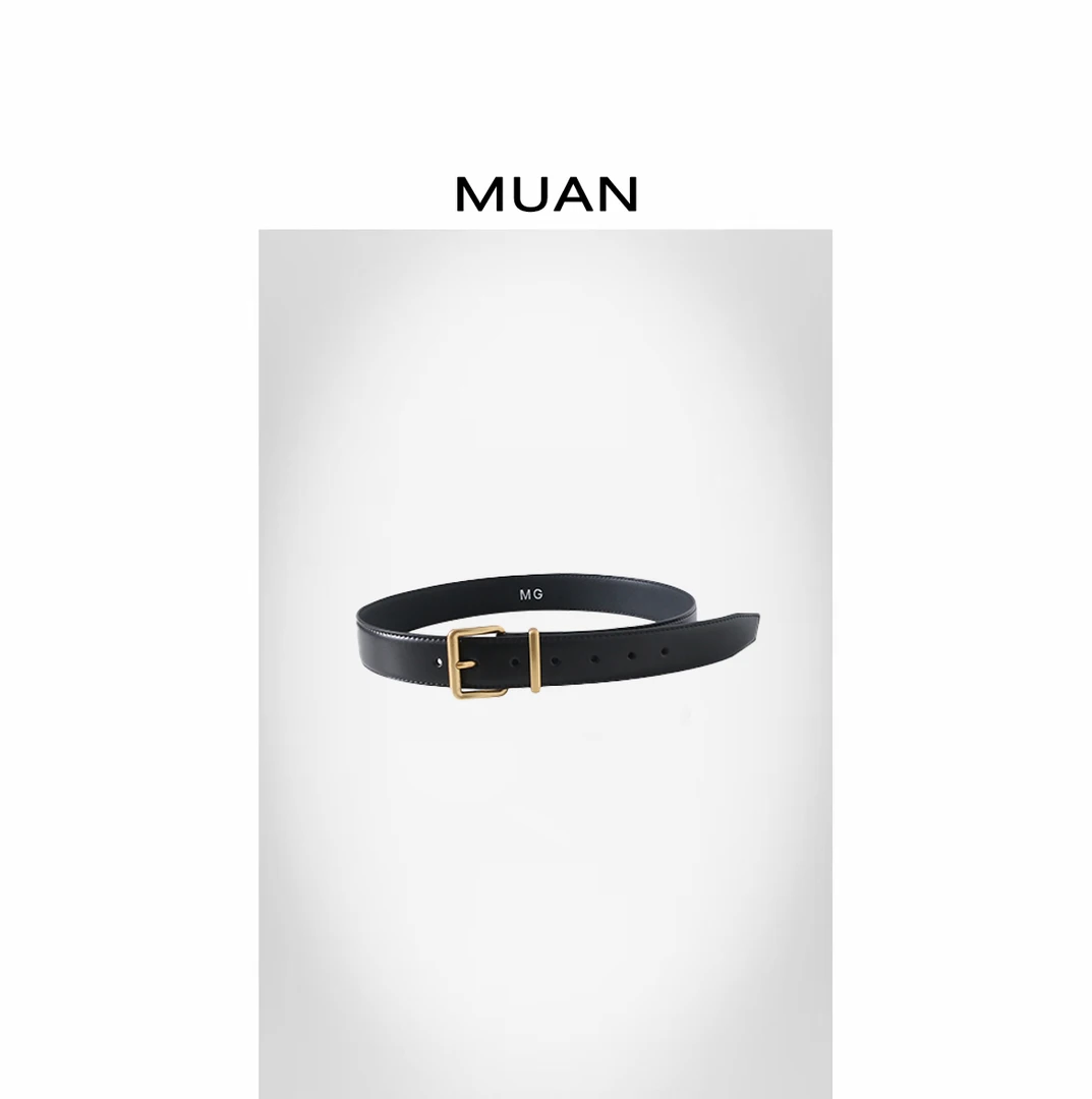 木岸MUAN:《大方块腰带》定制皮带百搭简约经典腰带男女用MG-3.5