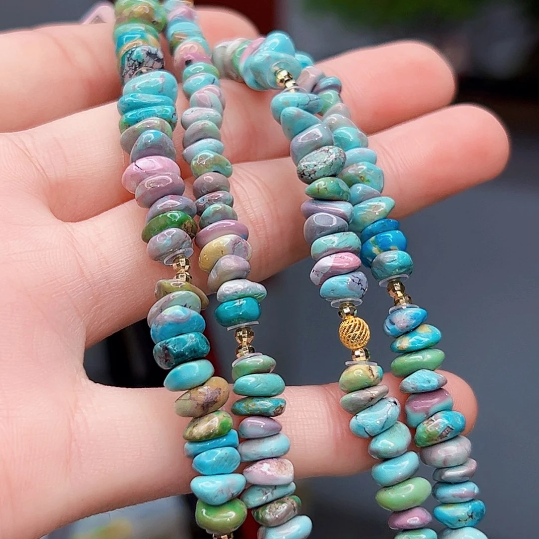 绿松石珠宝奇石18K金镶嵌