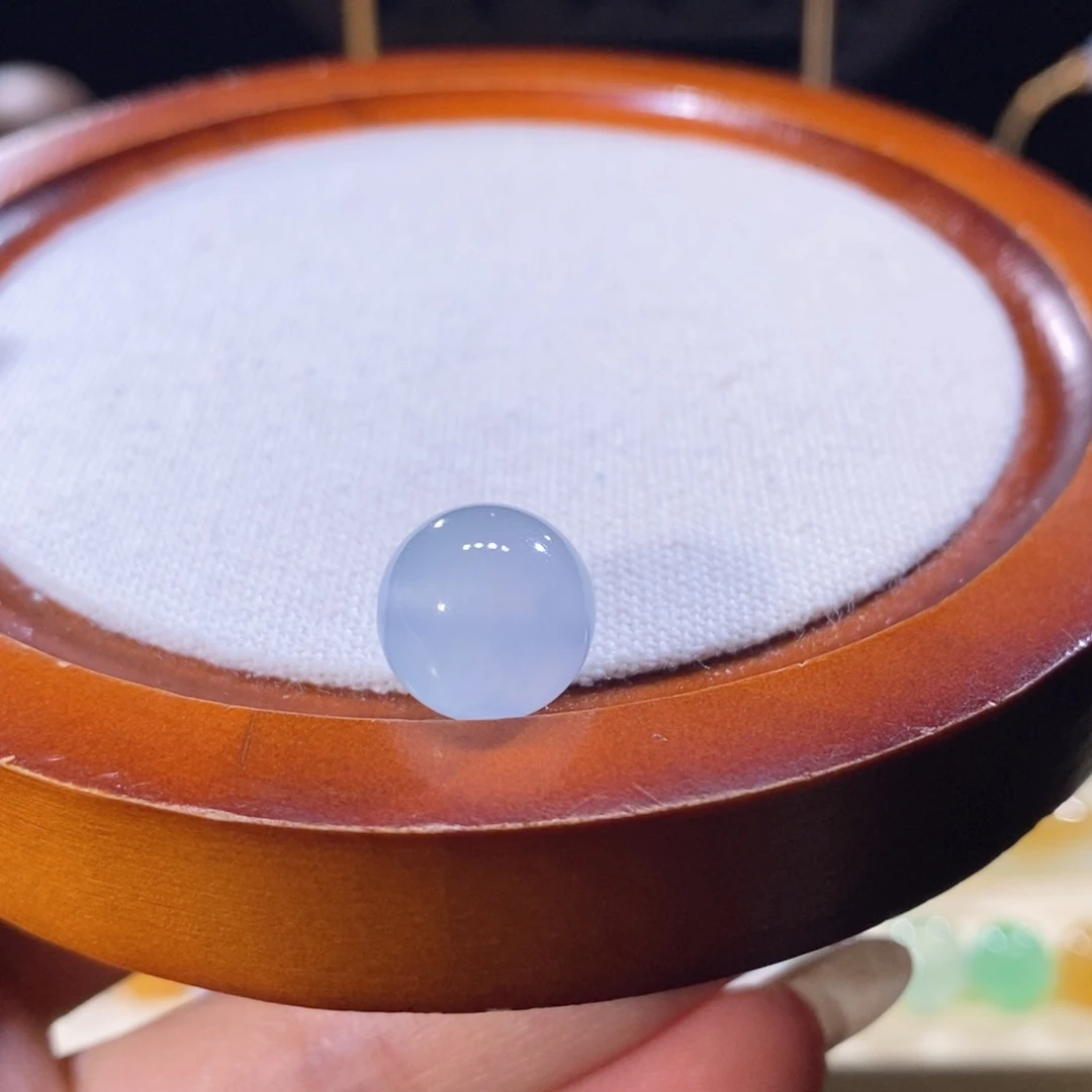 翡翠未镶嵌吊坠(不含链)翡翠冰胶蓝紫色珠卡12.4m