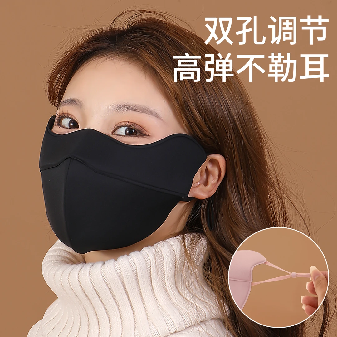 2025秋冬新款海绵层口罩户外男女骑行防风防寒保暖时尚5D立体