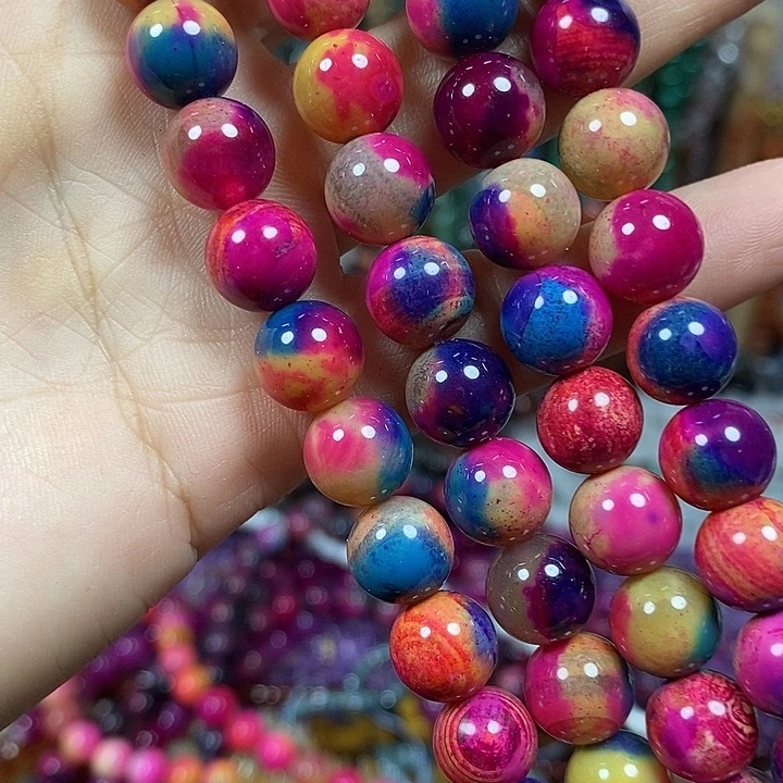 玛瑙/玉髓未镶嵌珠宝半成品玛瑙卡10mm一条