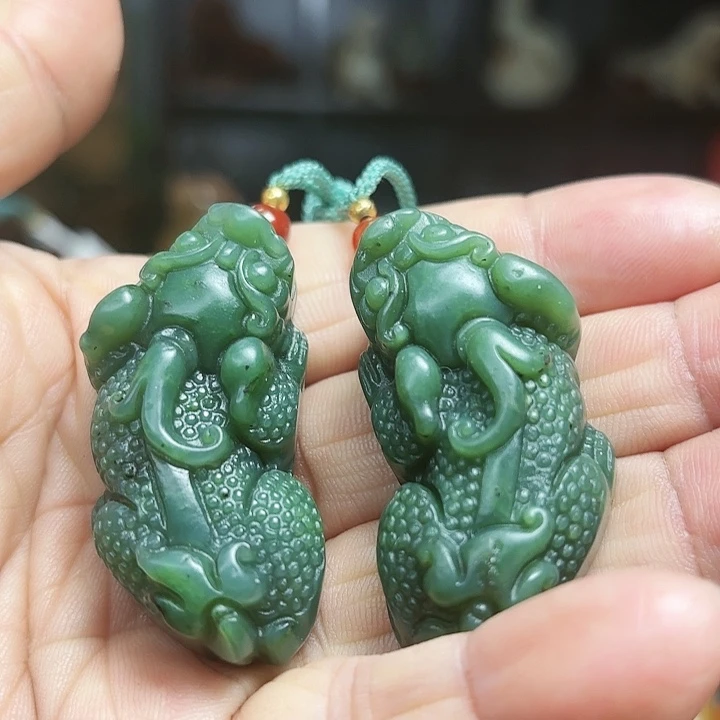 和田玉（碧玉）颈饰未镶嵌