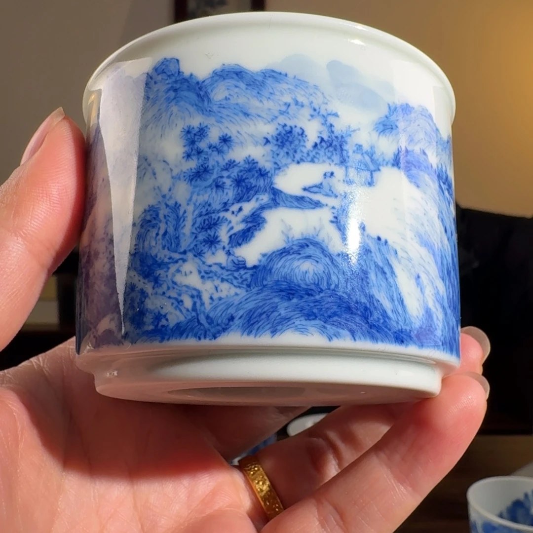 盘***h不二说瓷纯手绘杯