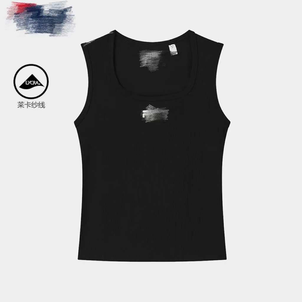 斐官方女子针织背心2025秋新款时尚休闲简约修身无袖上衣