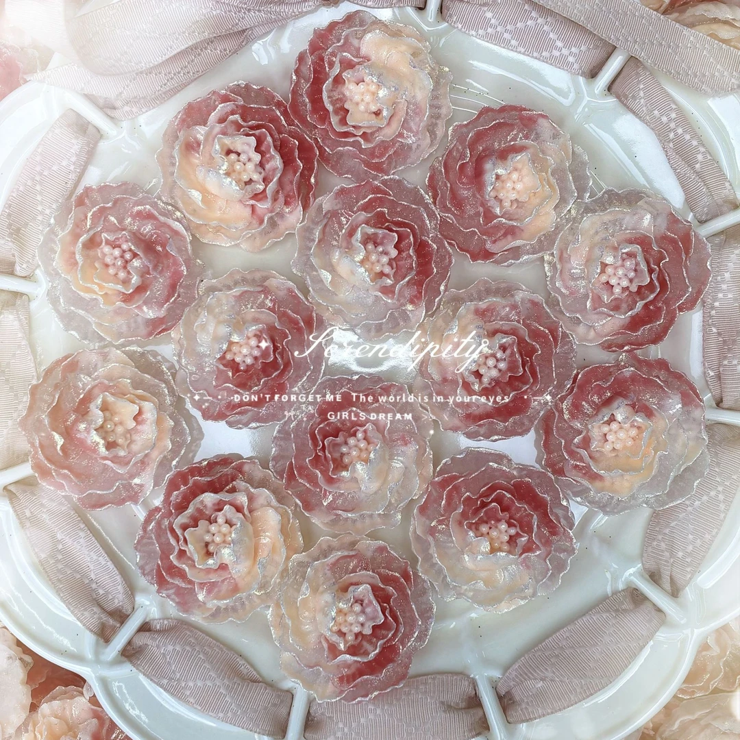 鲸鱼星球diy【融.雪】混款原创超透高亮夜光细闪饰品手工DIY