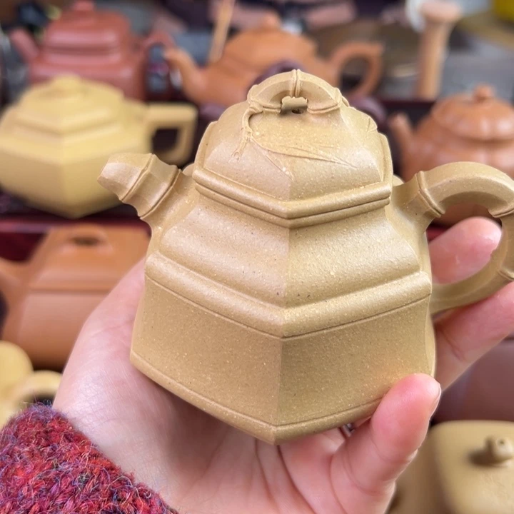 林***行紫砂茶壶本绿竹鼎