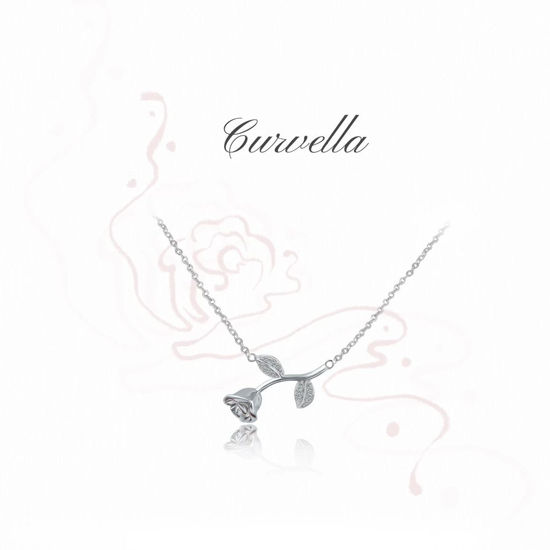 坠链均925银 【玫瑰】气质轻奢小众精致简约玫瑰加长项链