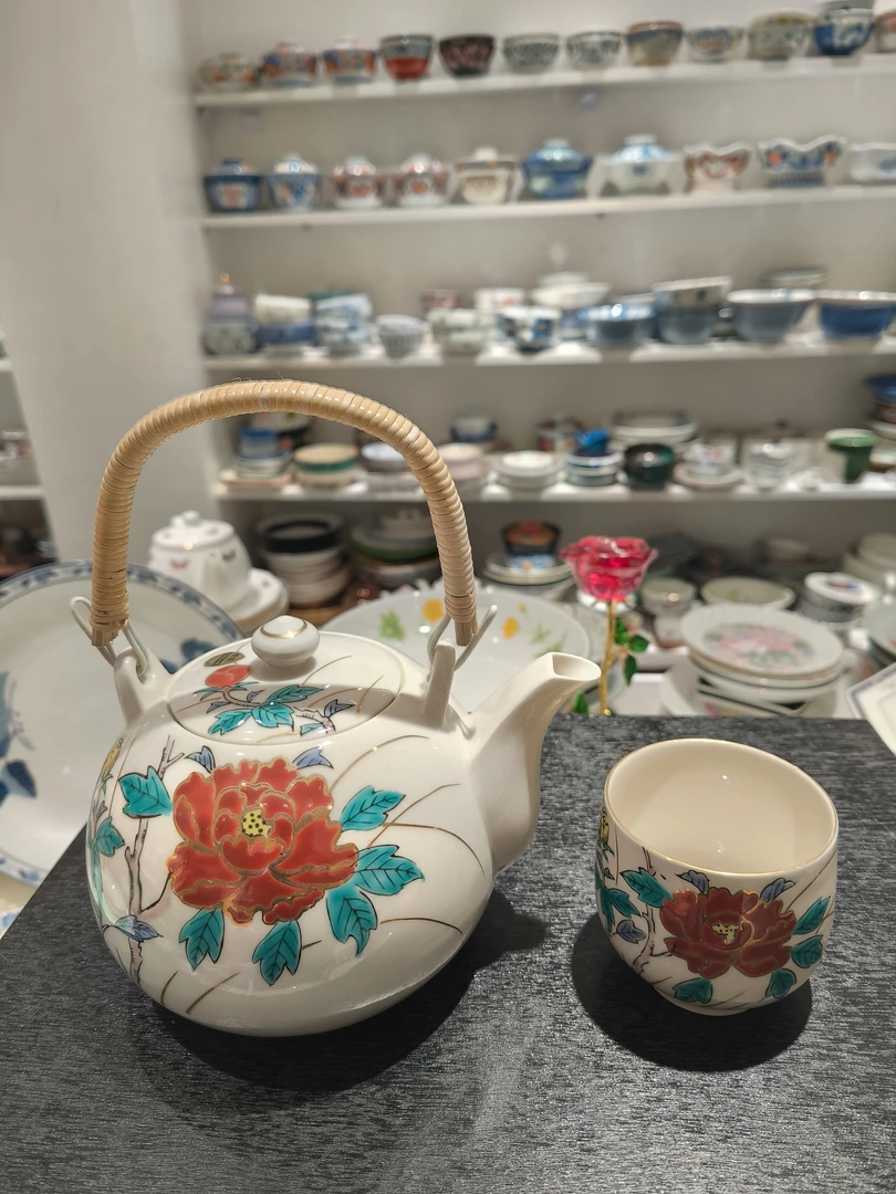 复古花花花花壶杯子