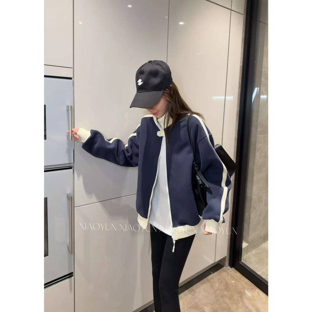 【蓝撞奶白】小允姐姐2025新款气质时尚外套