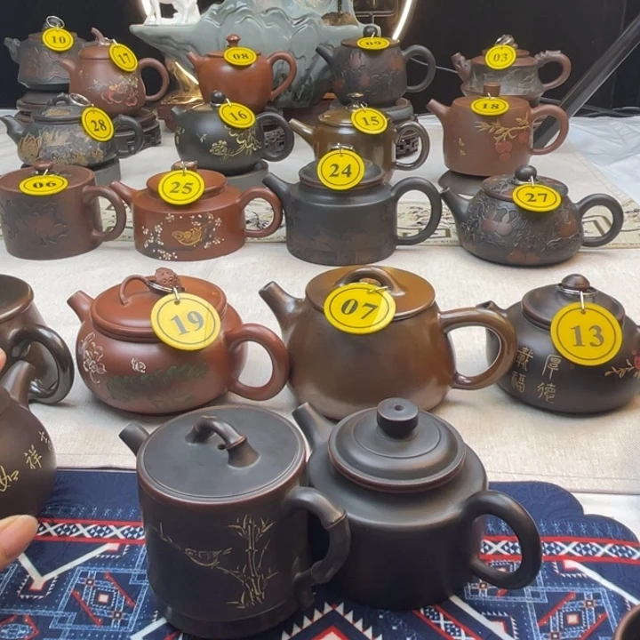 两个茶壶小品茶壶茶壶