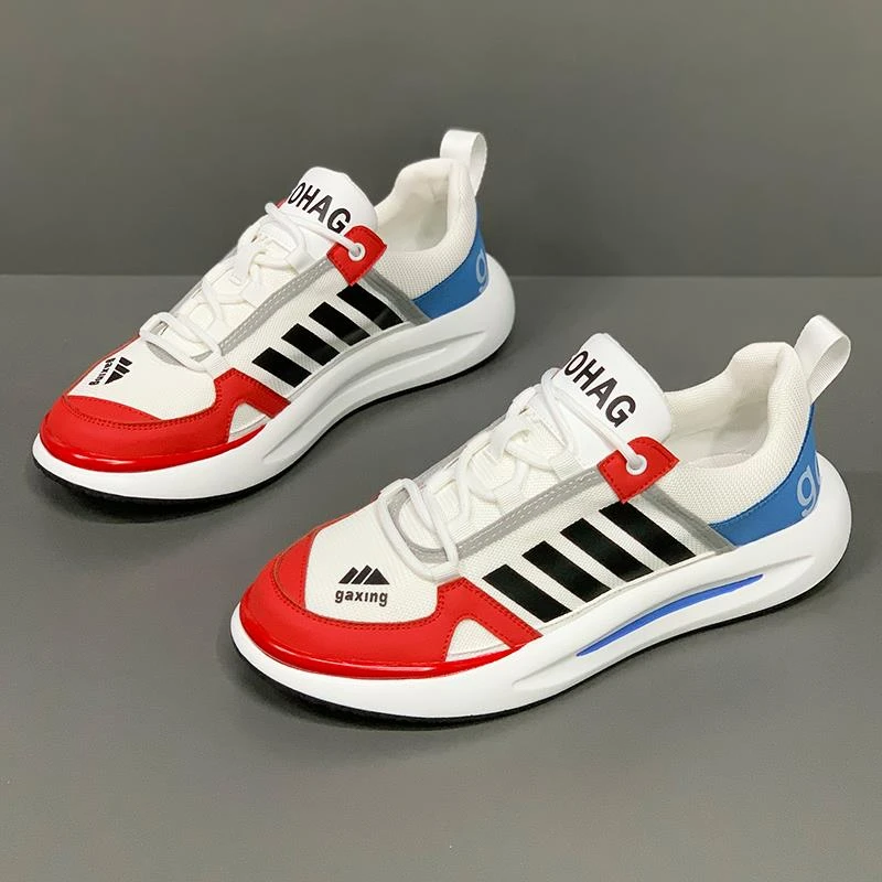 【香港QXWB&Shoes官方正品】休闲潮流经典四道杠舒适软底透气男鞋