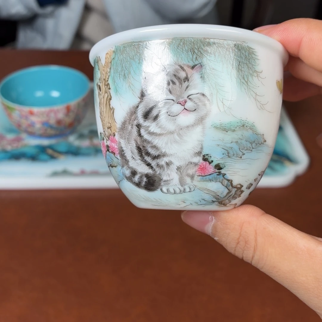 瓷杯子瓷姑娘景德镇陶瓷艺术